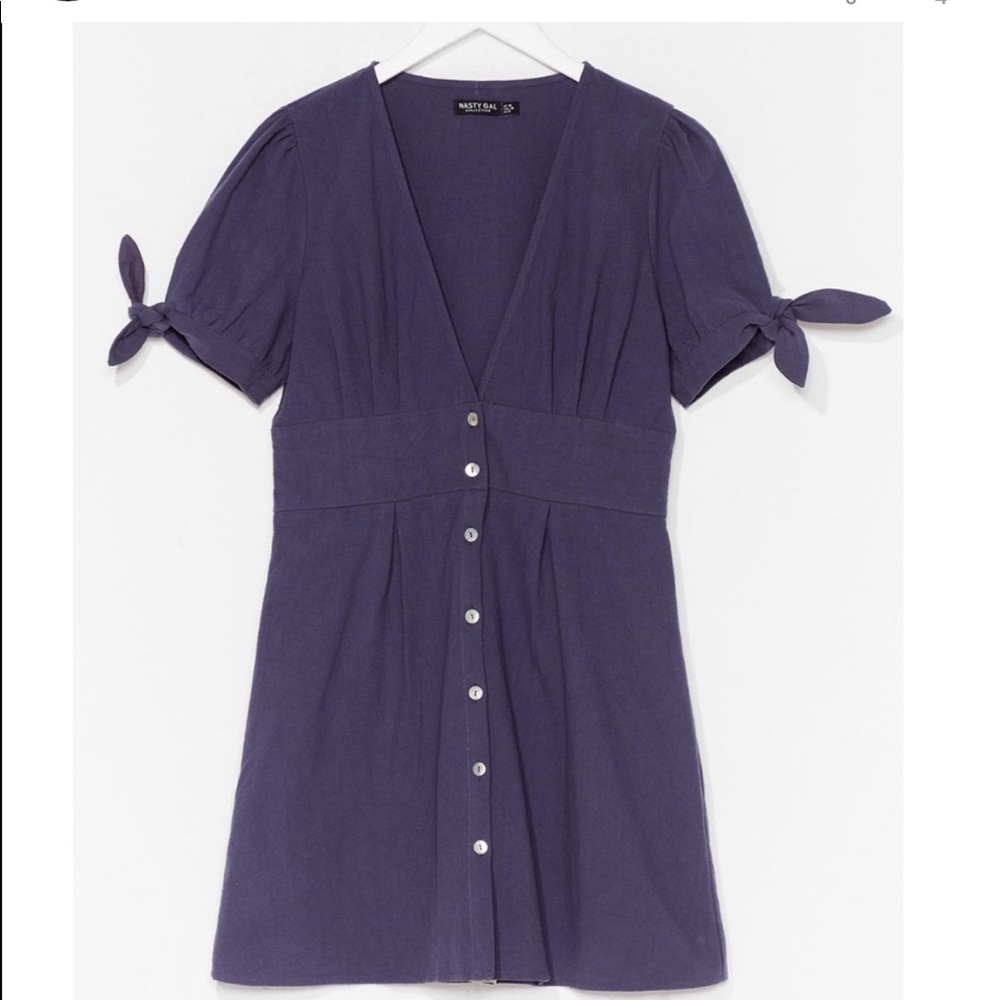 Nasty Gal Button Tie Down Dress Size 6